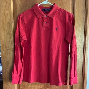 Polo by Ralph Lauren Red Classic Long Sleeve Polo